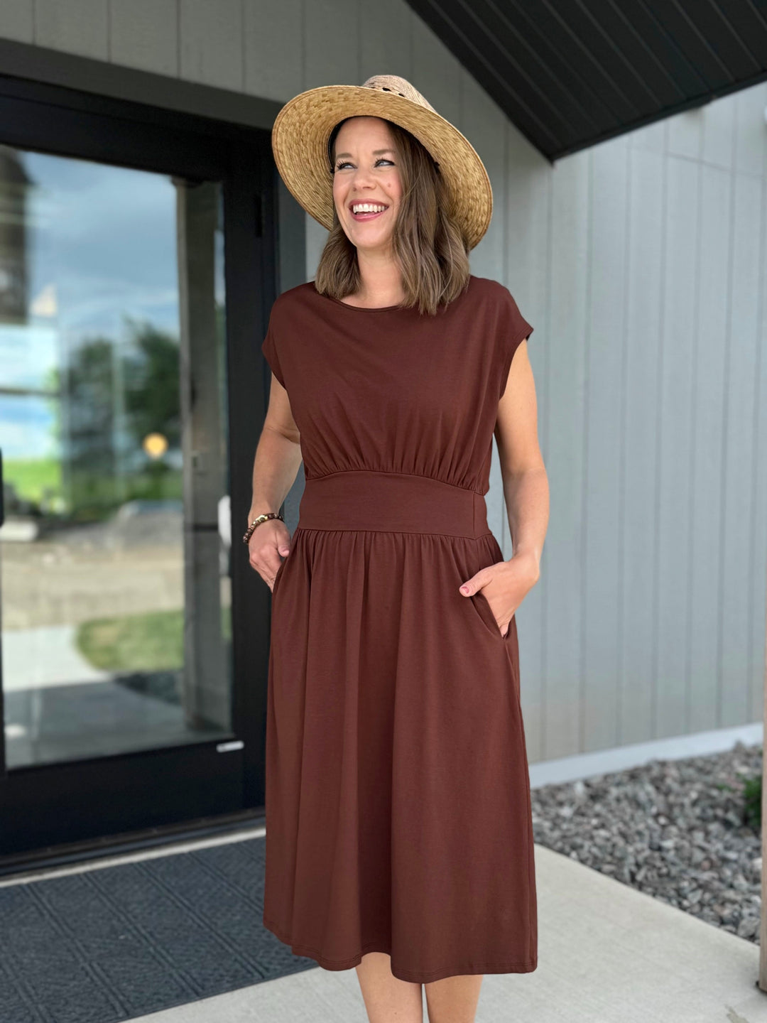 CATHERINE dress in Burnt Cedar