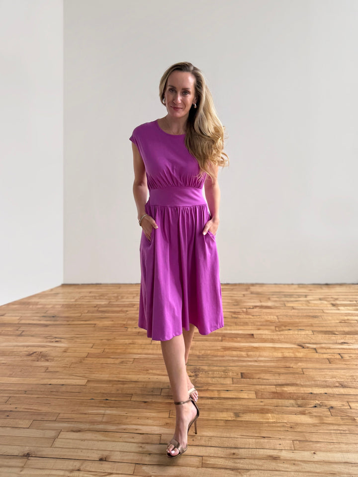 CATHERINE dress in Magenta Bloom