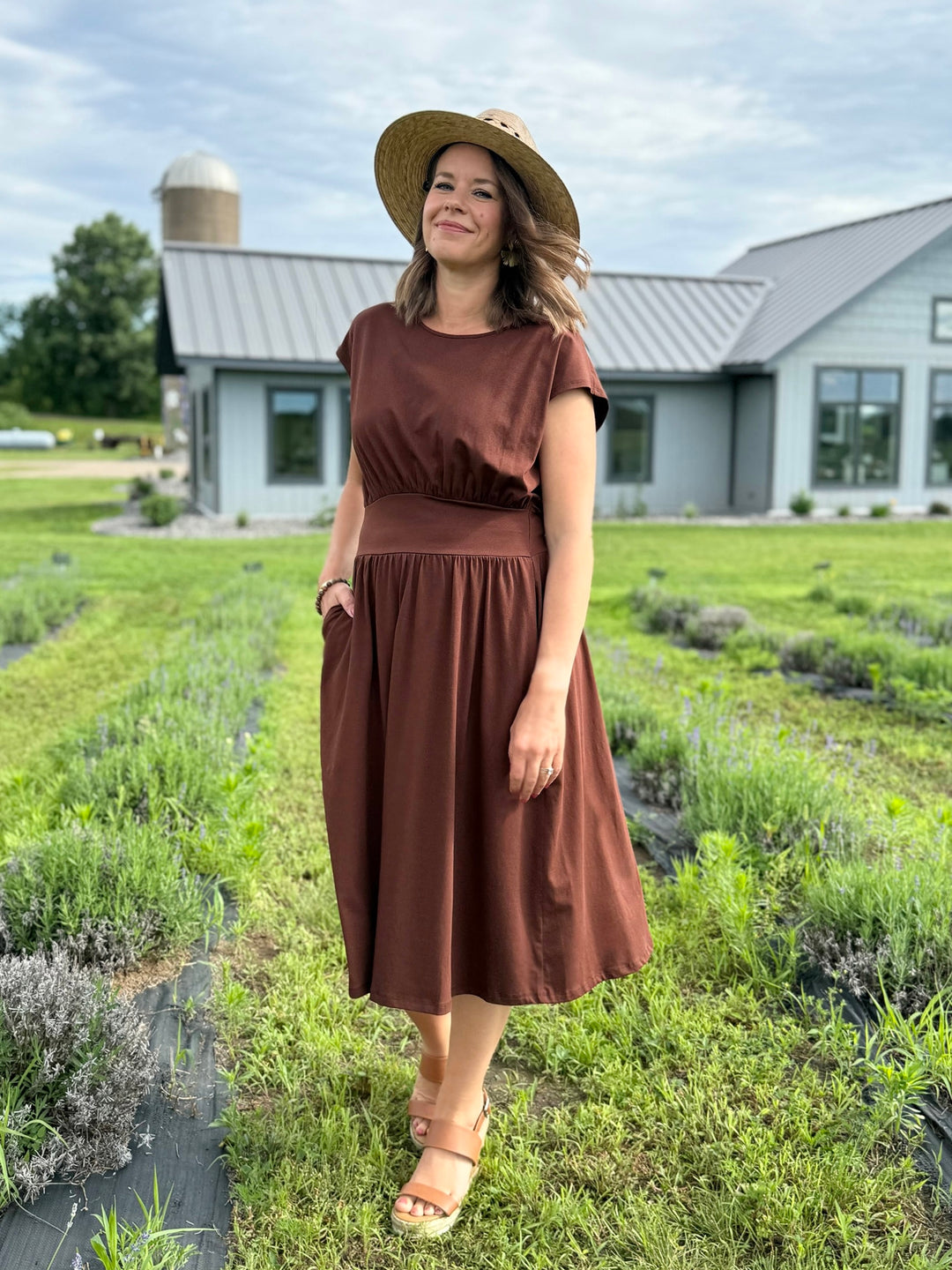 CATHERINE dress in Burnt Cedar