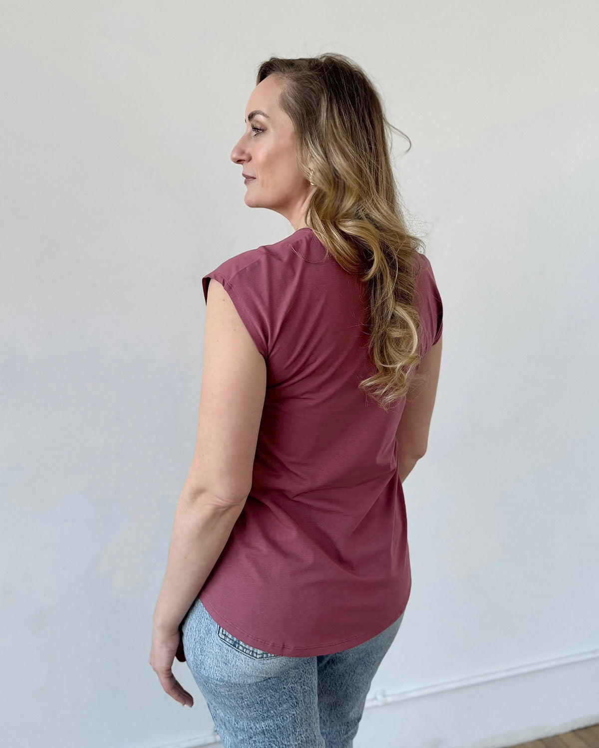 NADINE top in Vintage Mauve