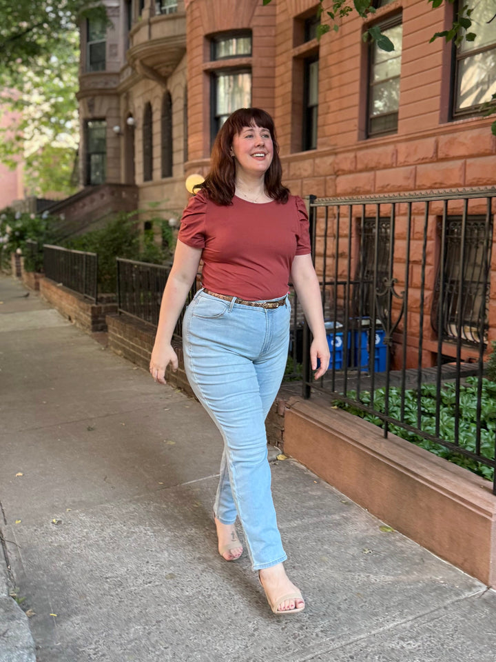 NOLITA tee in Earthy Red