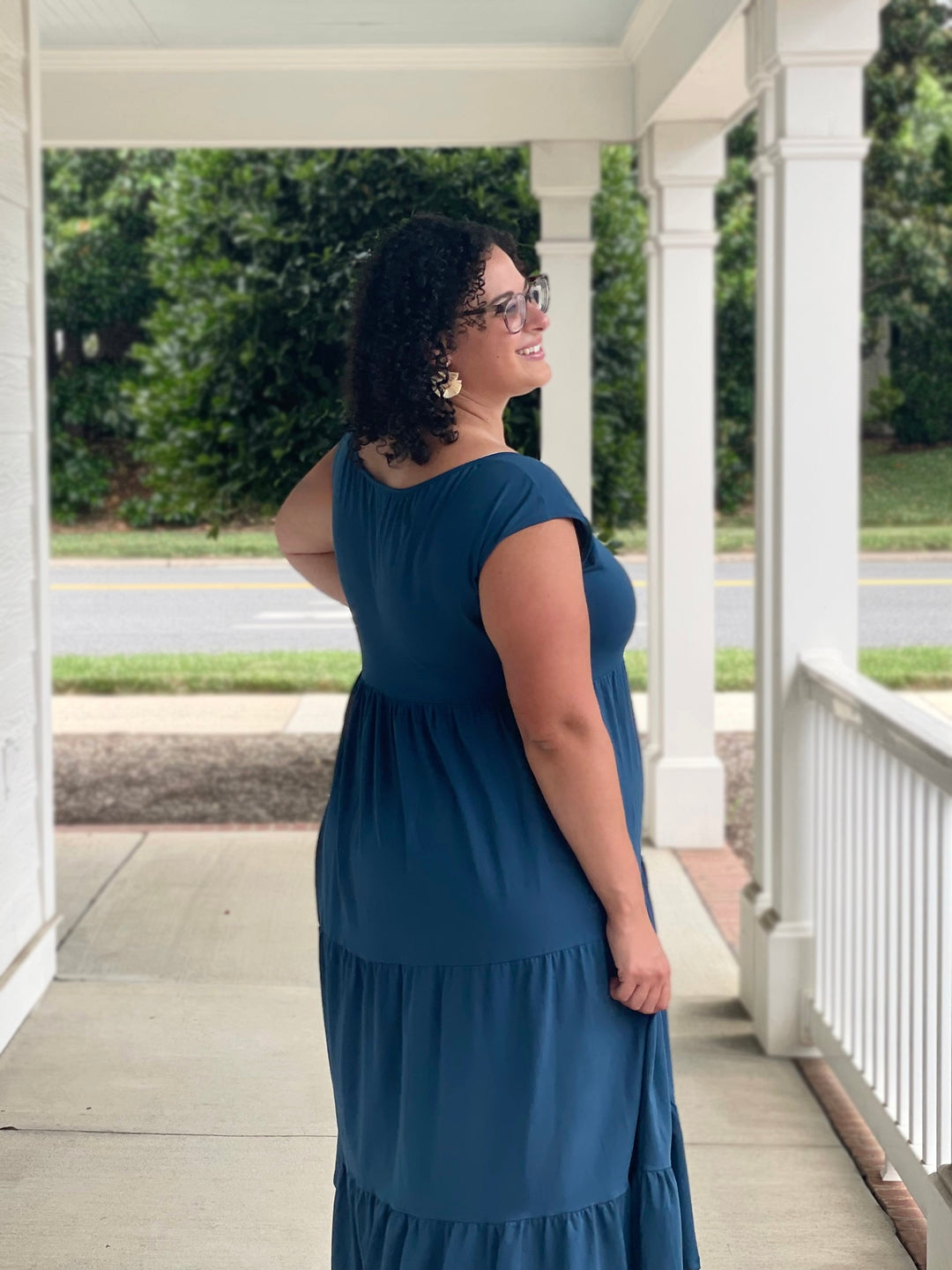 DARCY dress in Atlantic Blue