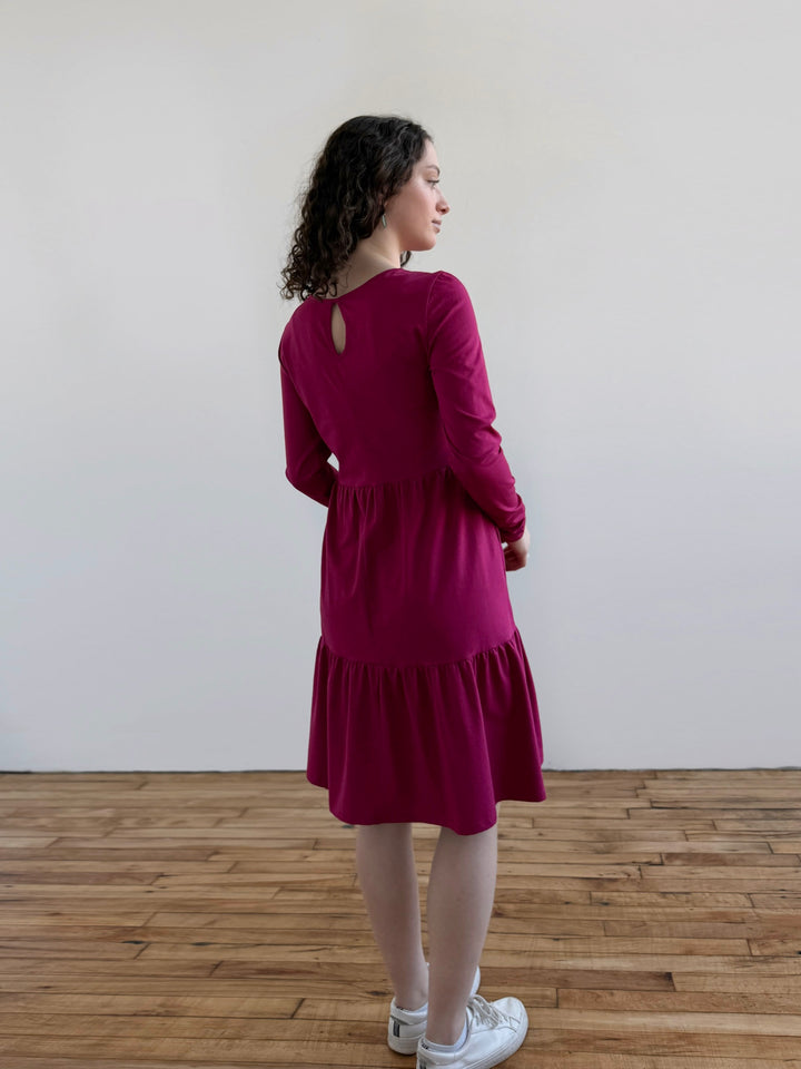 MAISIE dress in Garnet Pink