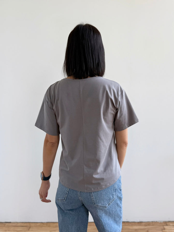 KIM tee in Circular Grey