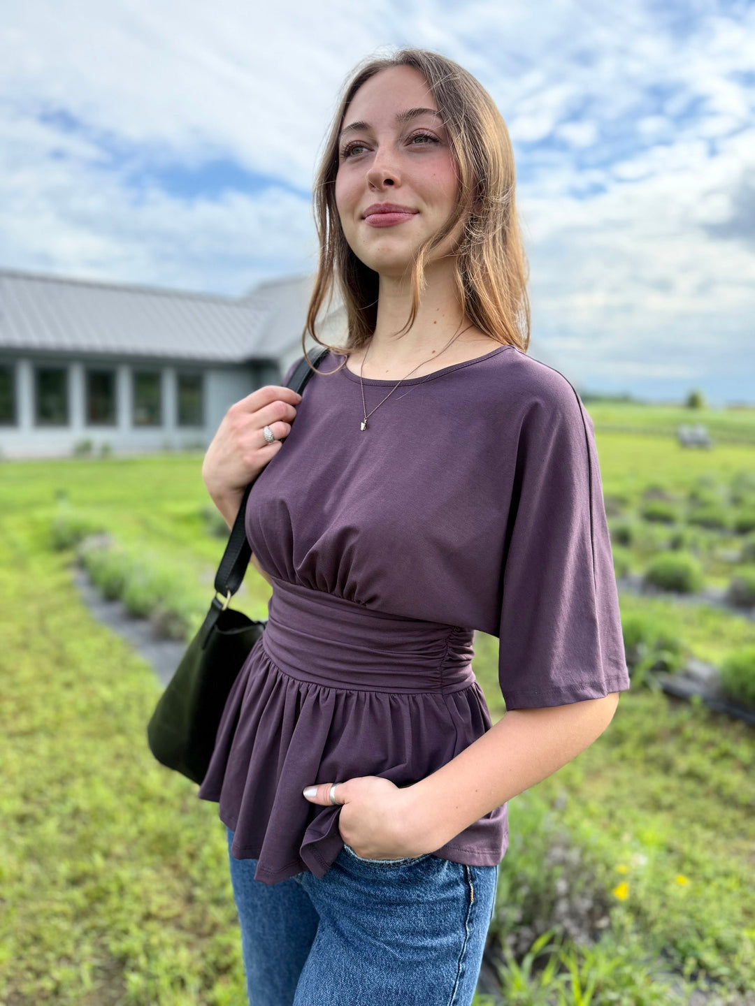 LANDREE top in Plum
