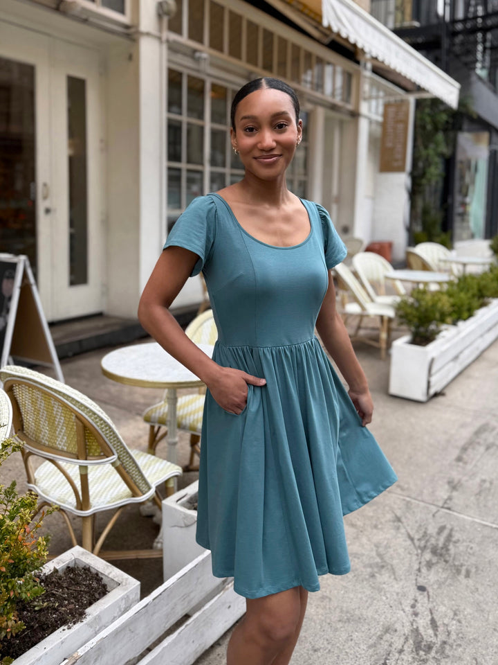 RAZELE dress in Dark Aqua