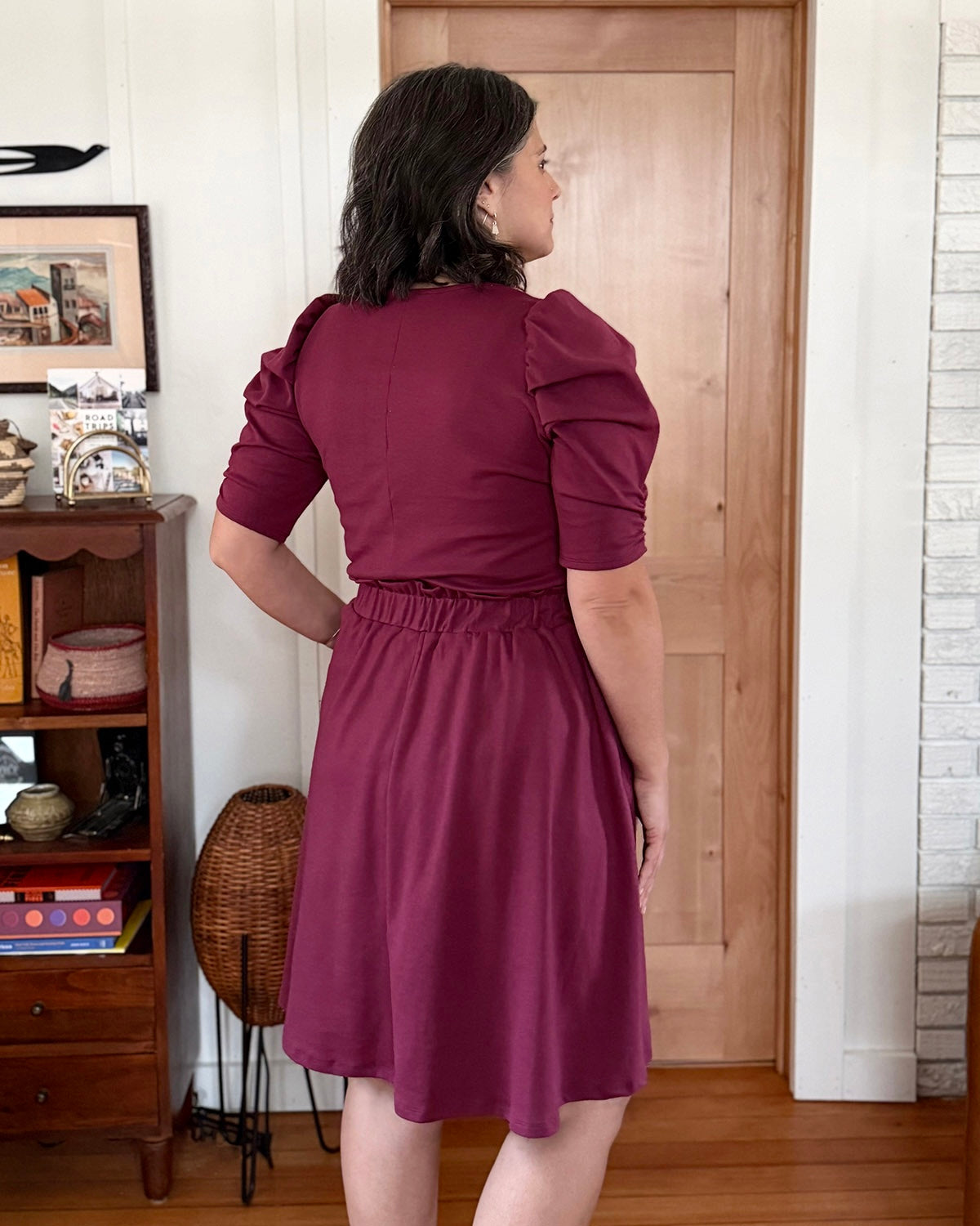 LUCINDA doubleknit skirt in Raspberry