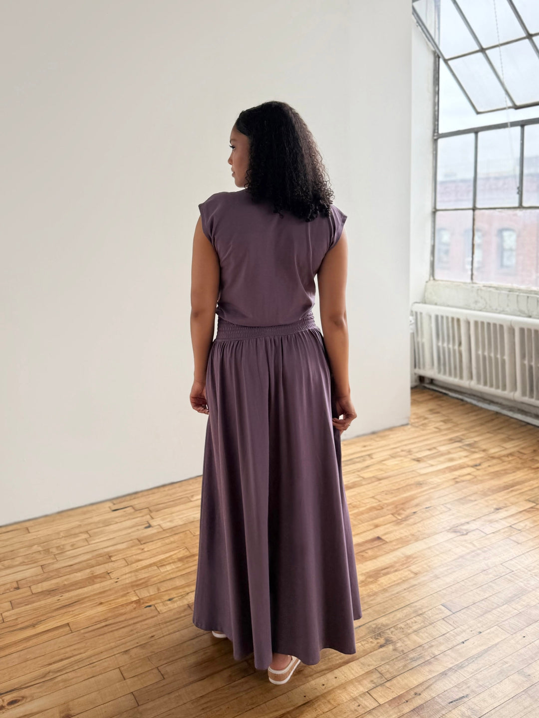 AUBREE dress in Smoky Purple