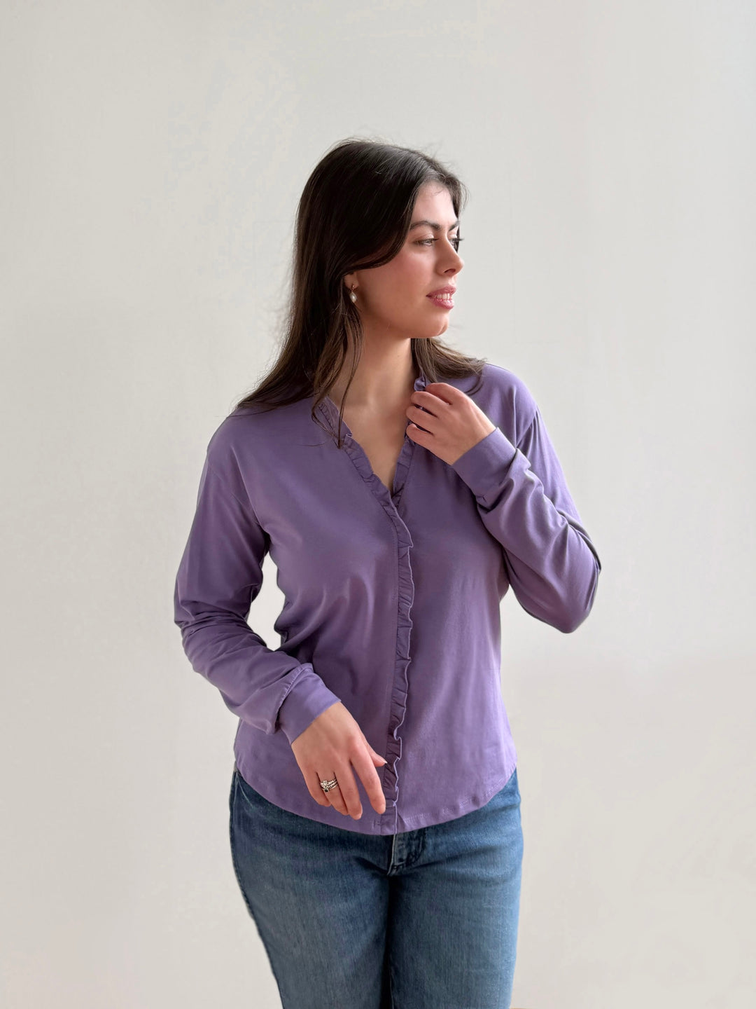 PIETRA jersey top in Purple Haze