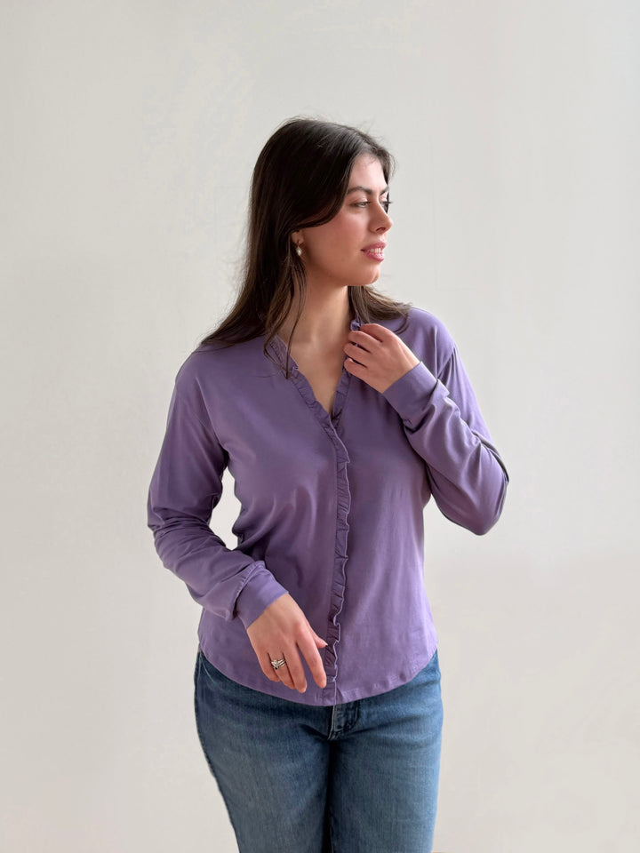 PIETRA jersey top in Purple Haze
