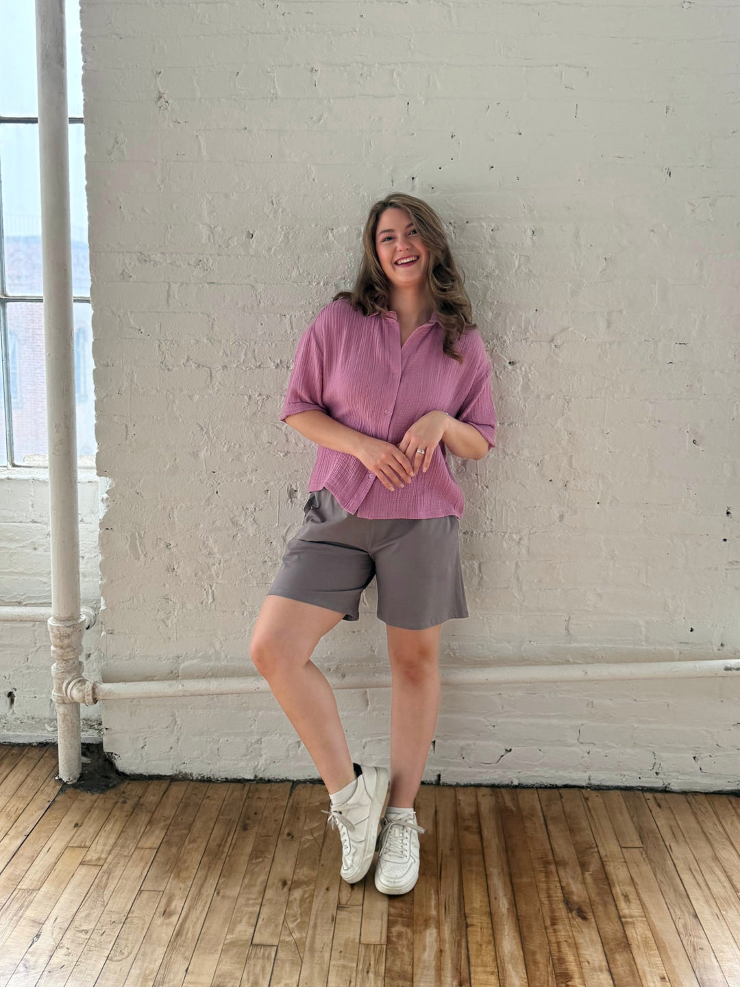 ANDRI jersey shorts in Circular Grey
