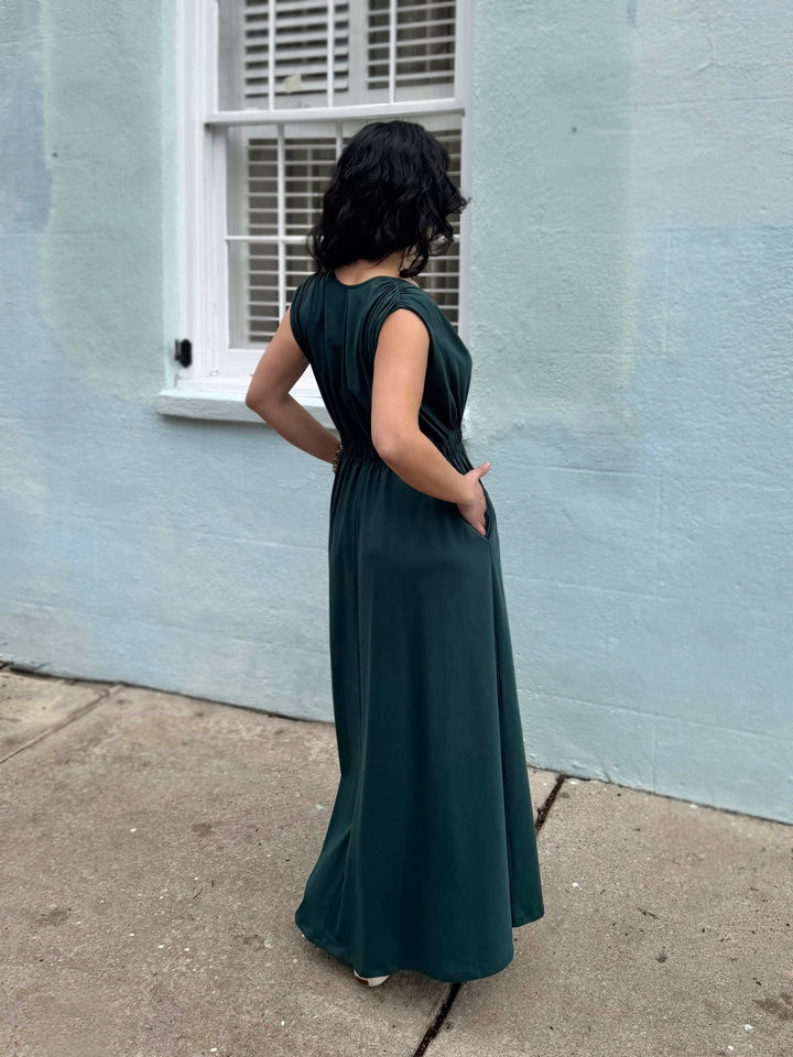 LAVINIA dress in Deep Pine