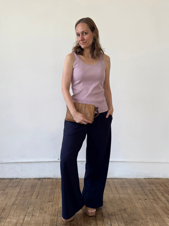 REAGAN rib knit tank in Dusty Lilac