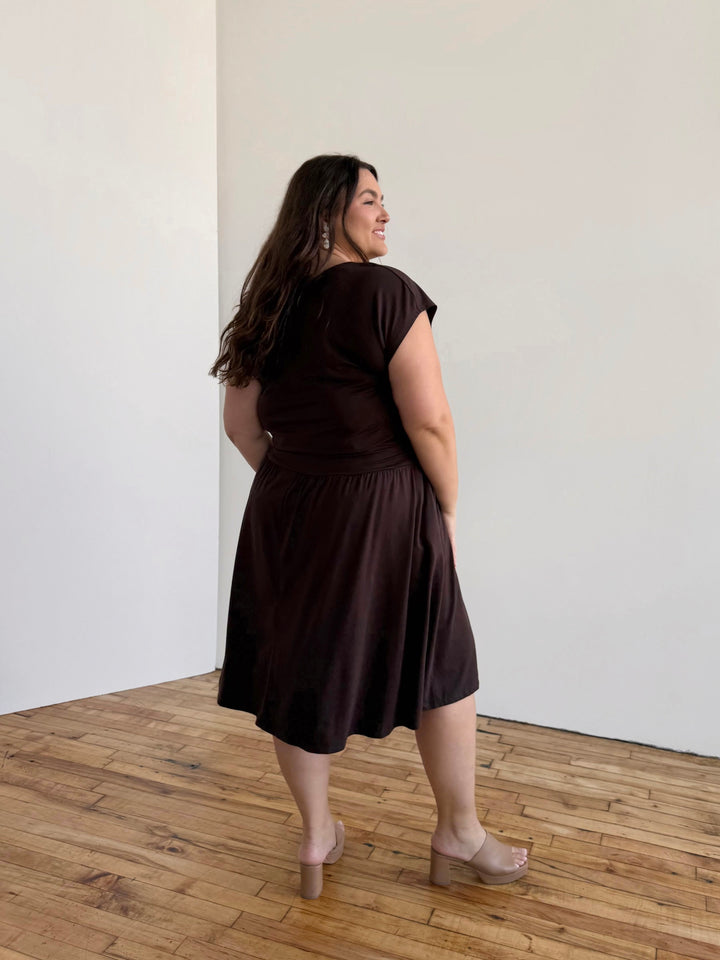 CONNIE skirt in Ebony Brown