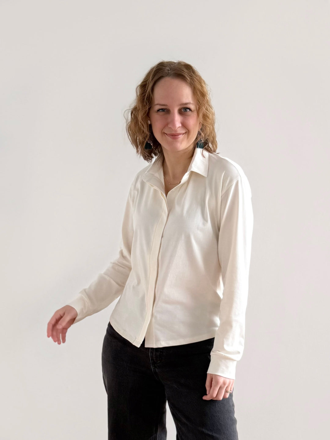 DEVON blouse in Light Ivory