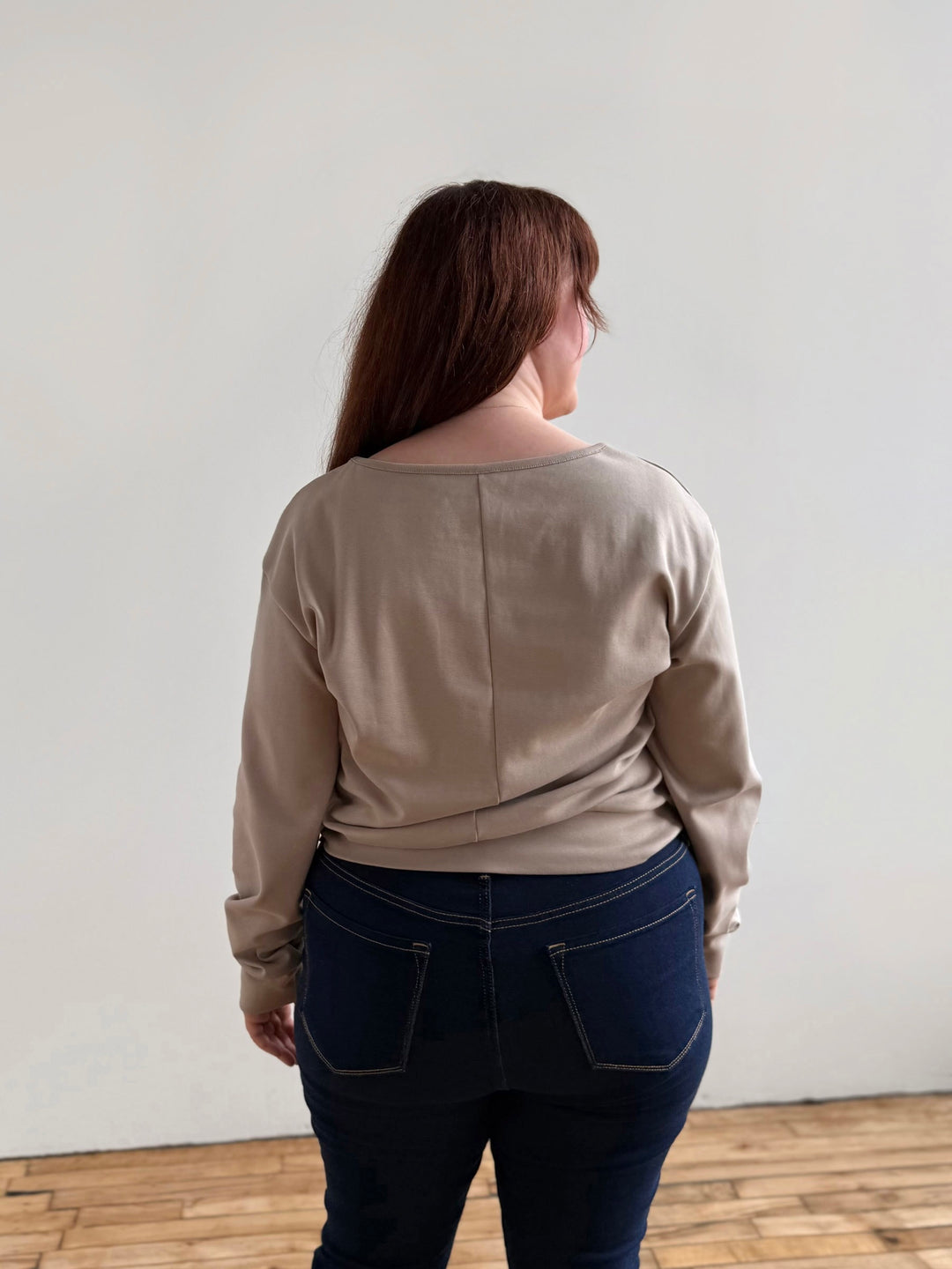 PERCY heavy knit top in Desert Sand