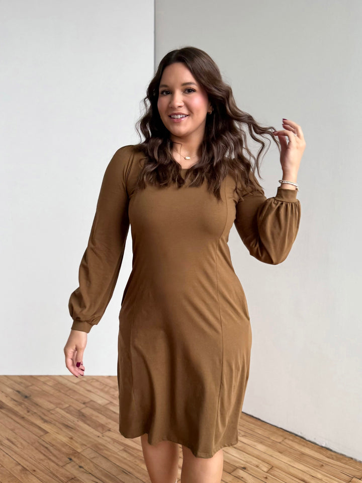 CONSTANCE dress in Kona Brown
