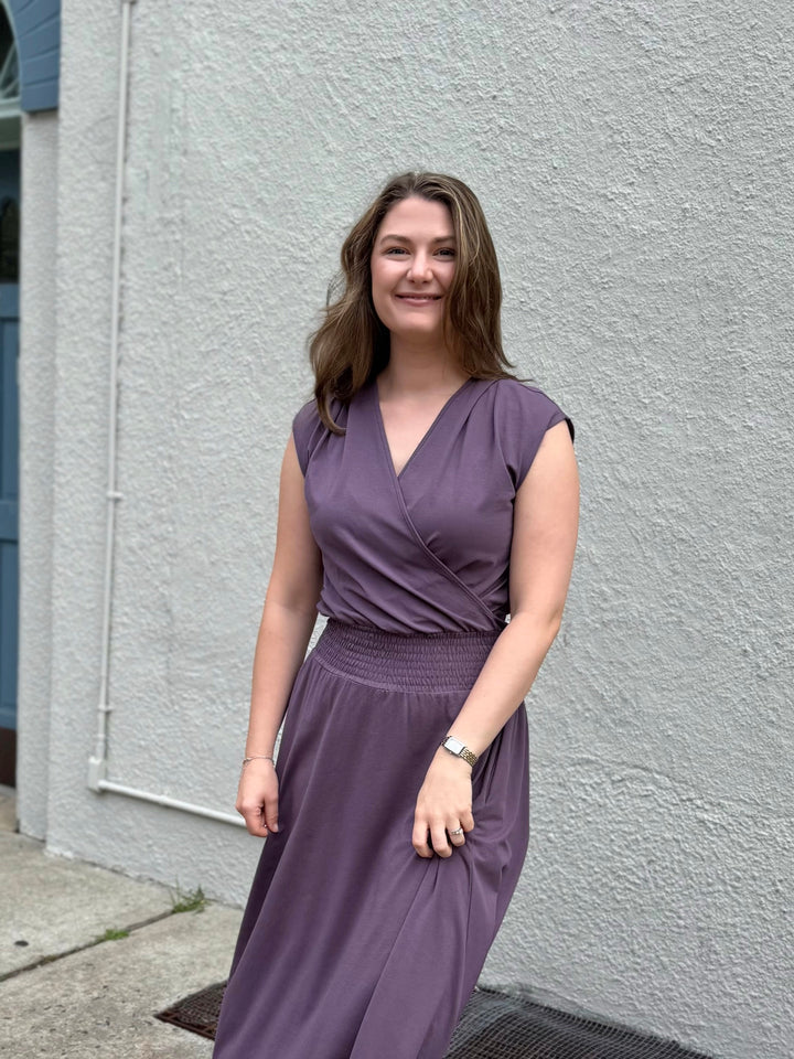AUBREE dress in Smoky Purple