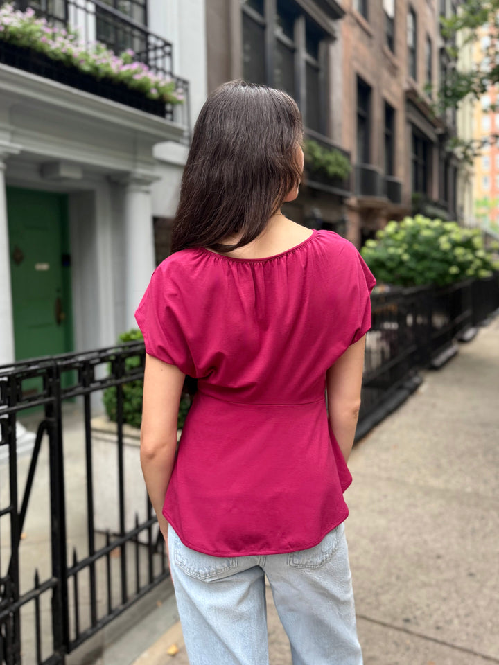 KEIRA top in Pomegranate