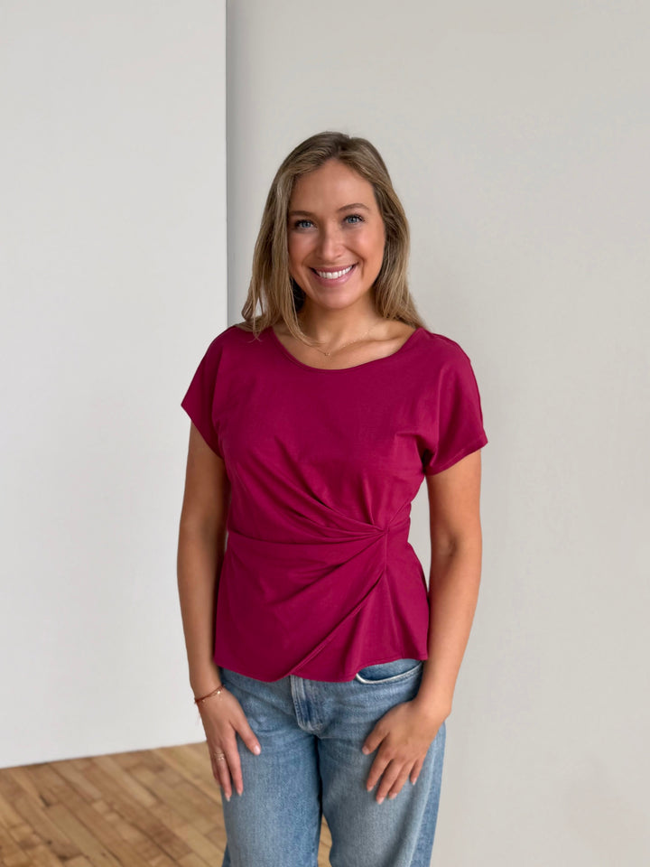 KEIRA top in Pomegranate