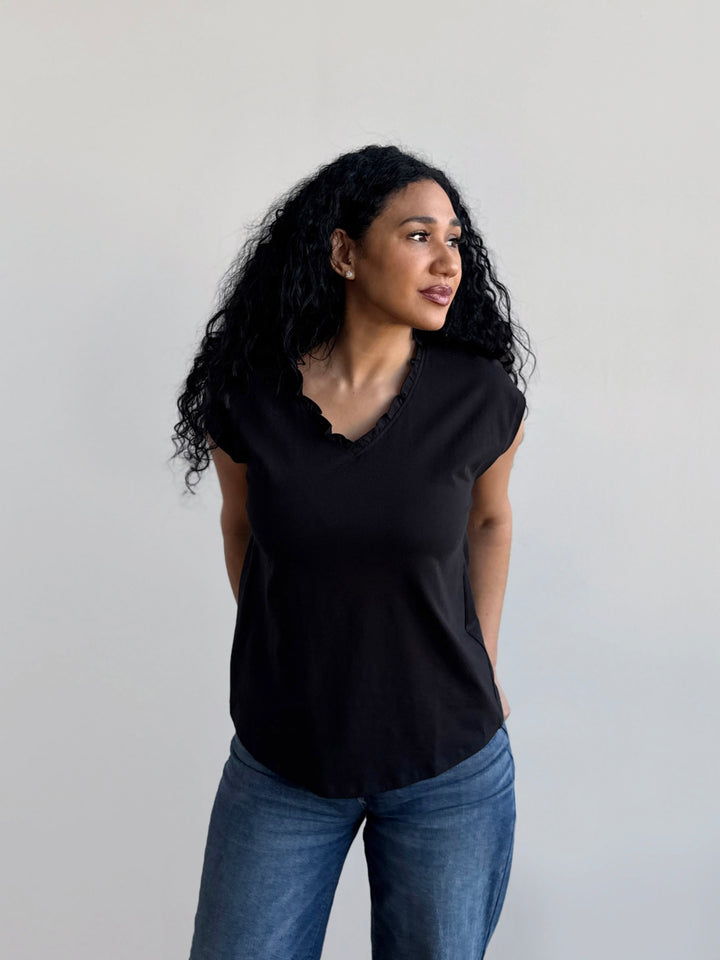 YAZMINE top in Black