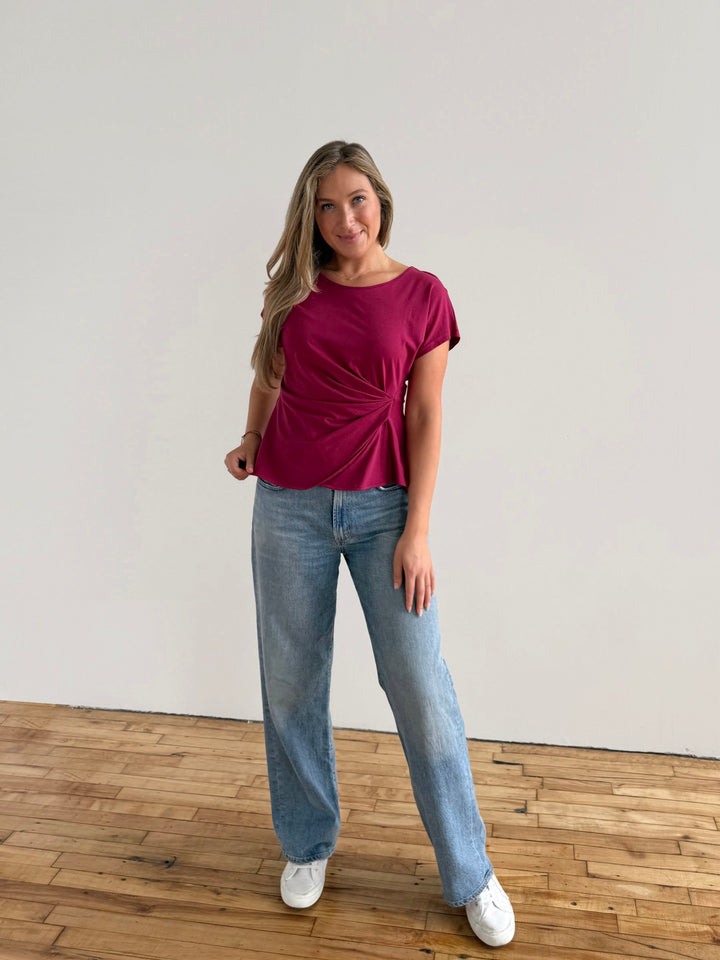 KEIRA top in Pomegranate