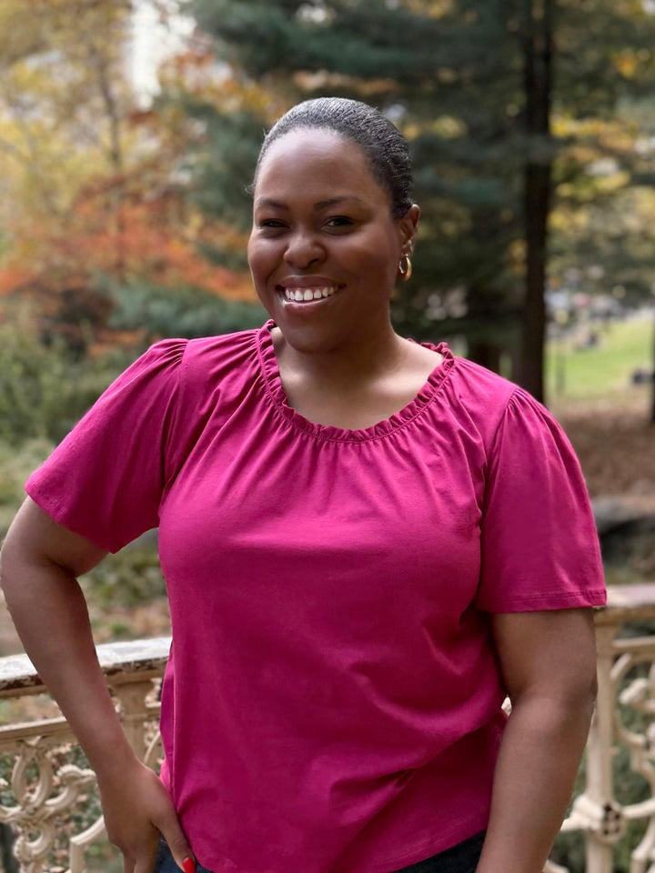 LARA tee in Garnet Pink
