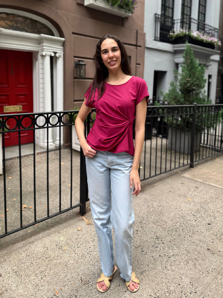 KEIRA top in Pomegranate