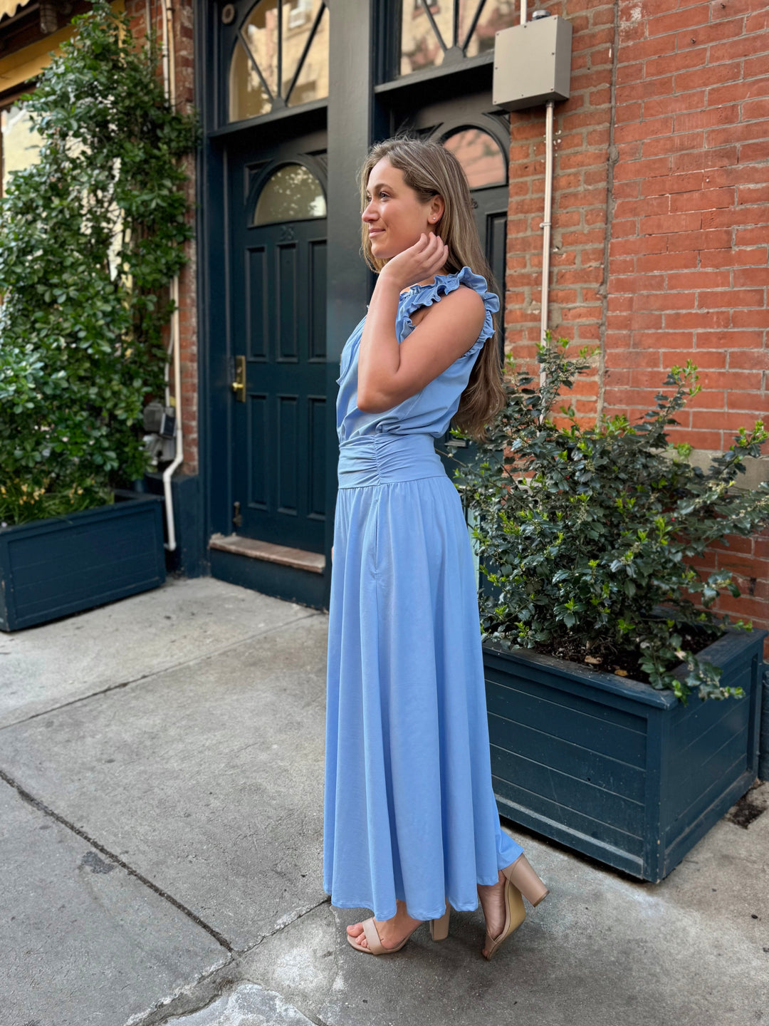 ZOYA skirt in Light Cornflower