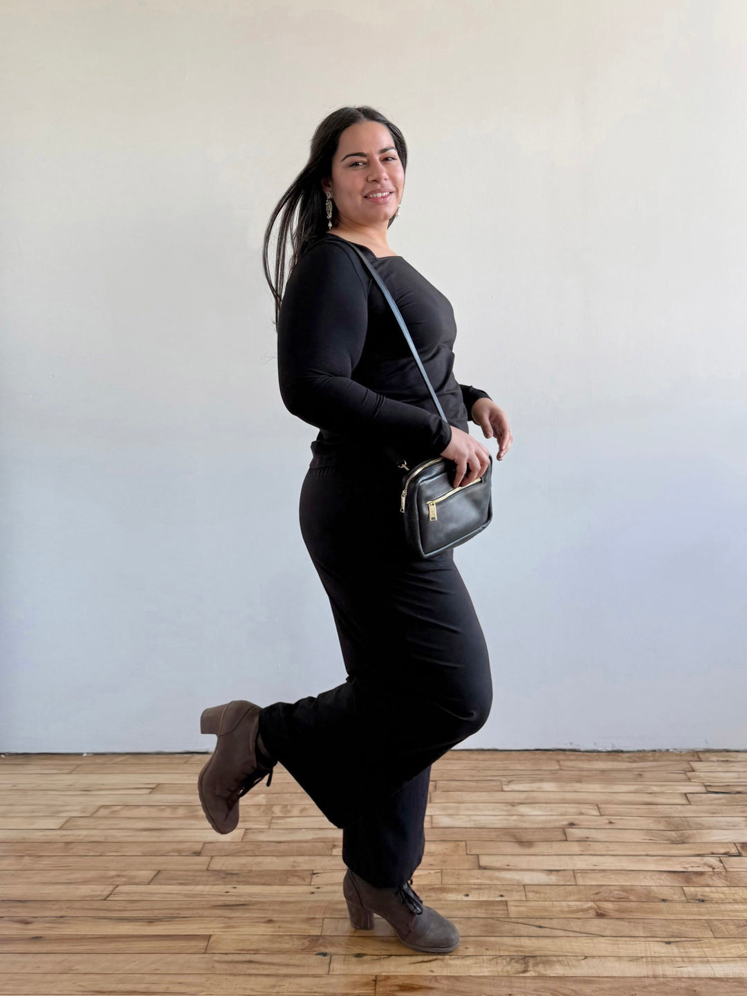 ANDRI jersey pants in Black