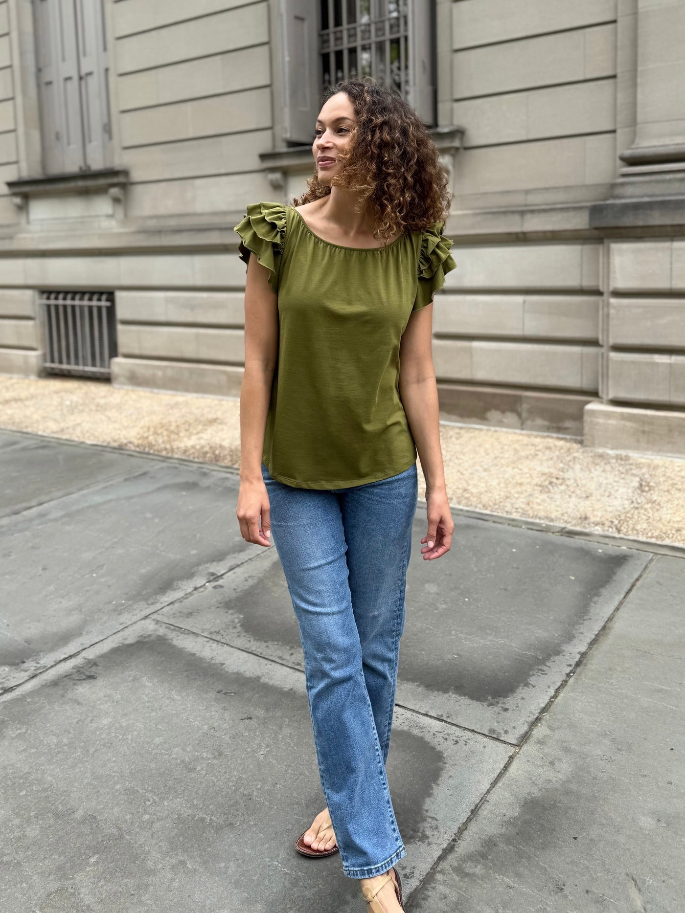 LILOU top in Olive Branch