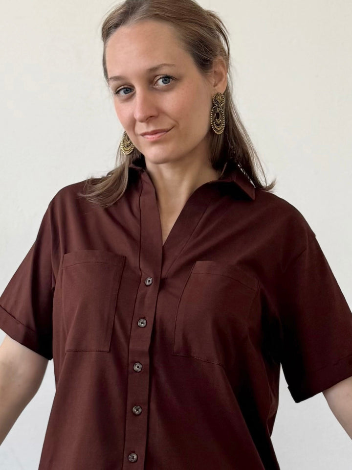 BEVERLY top in Burnt Cedar