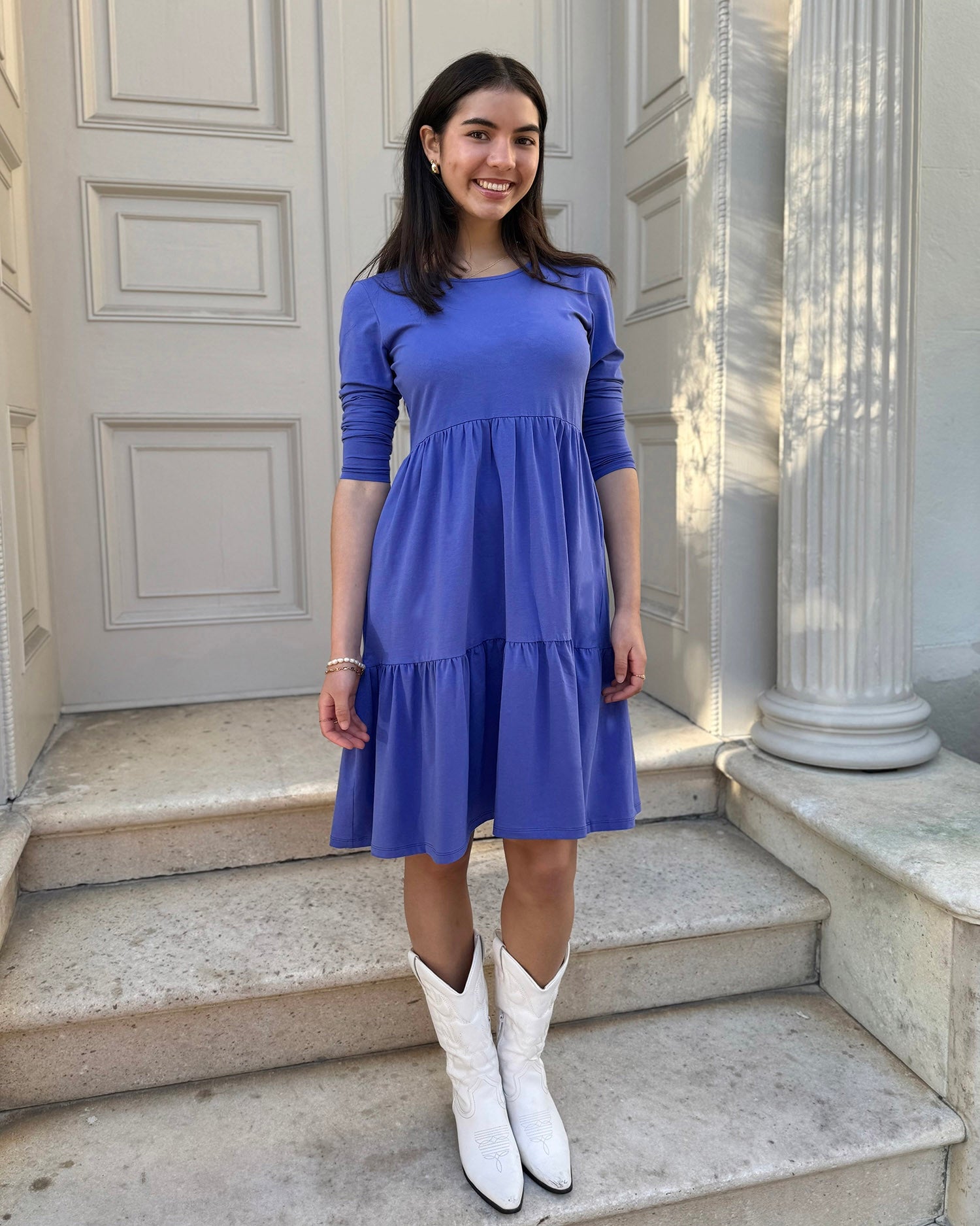 MAISIE dress in Iris Bloom – Elegantees