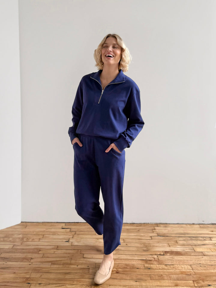 SOPHIA tulip hem pants in Bright Navy