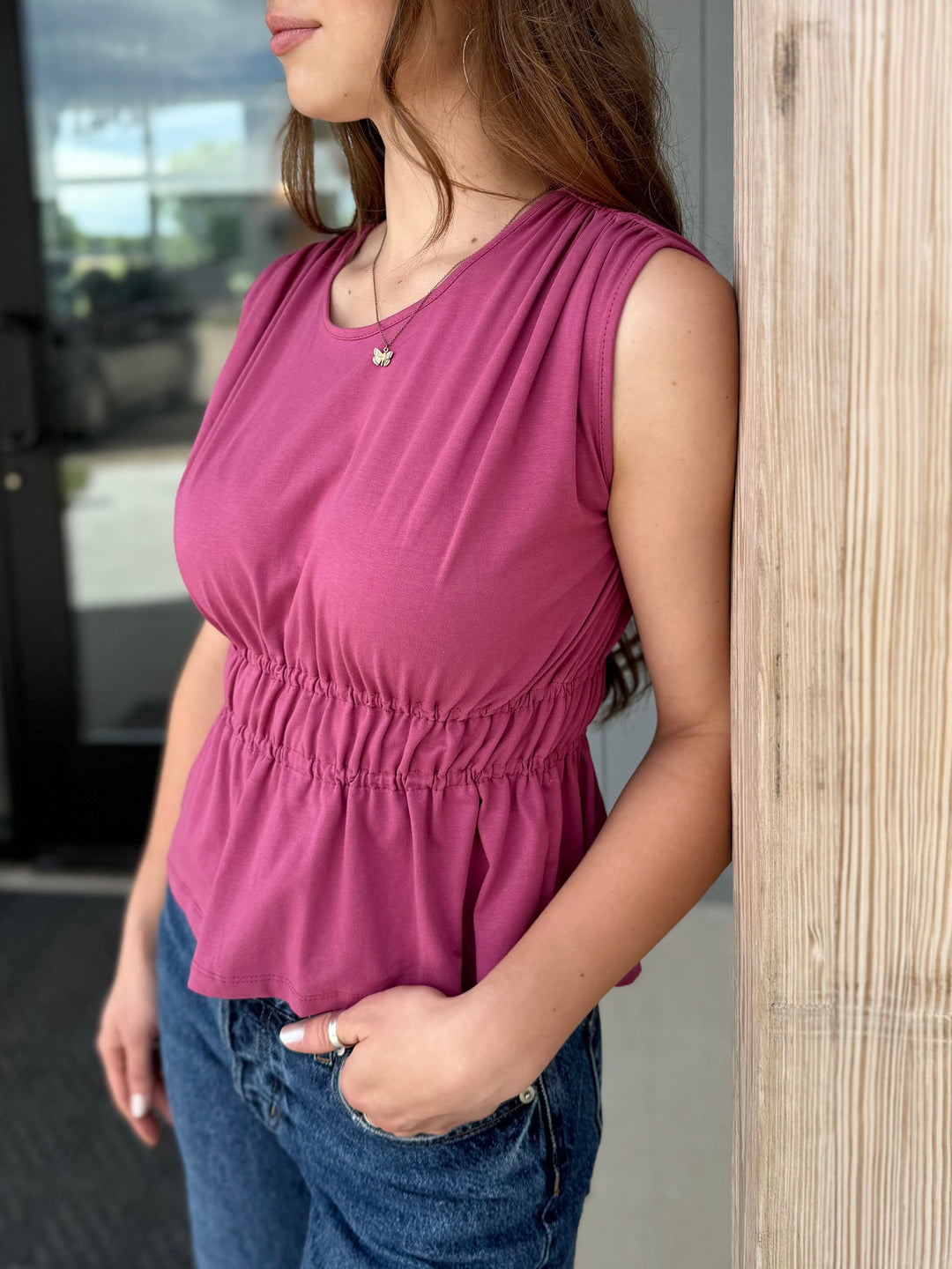 KACI tank in Mauve Berry