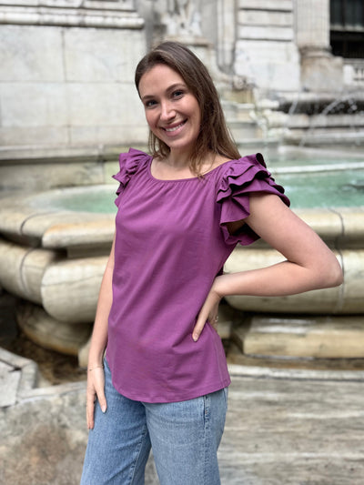 LILOU top in Deep Lilac