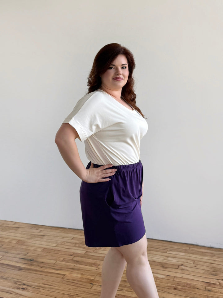 ANDRI jersey shorts in Midnight Dahlia