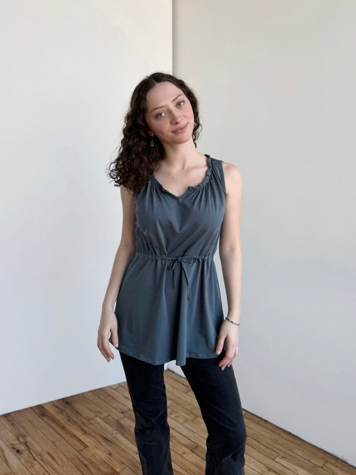 ROXANA tunic in Blue Cement