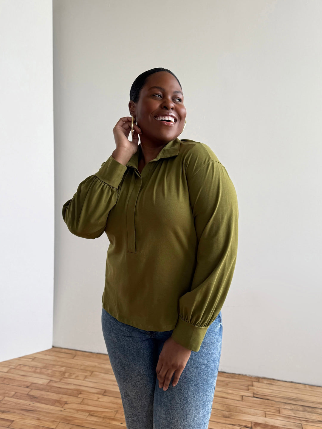 KAILYN jersey top in Olive Branch