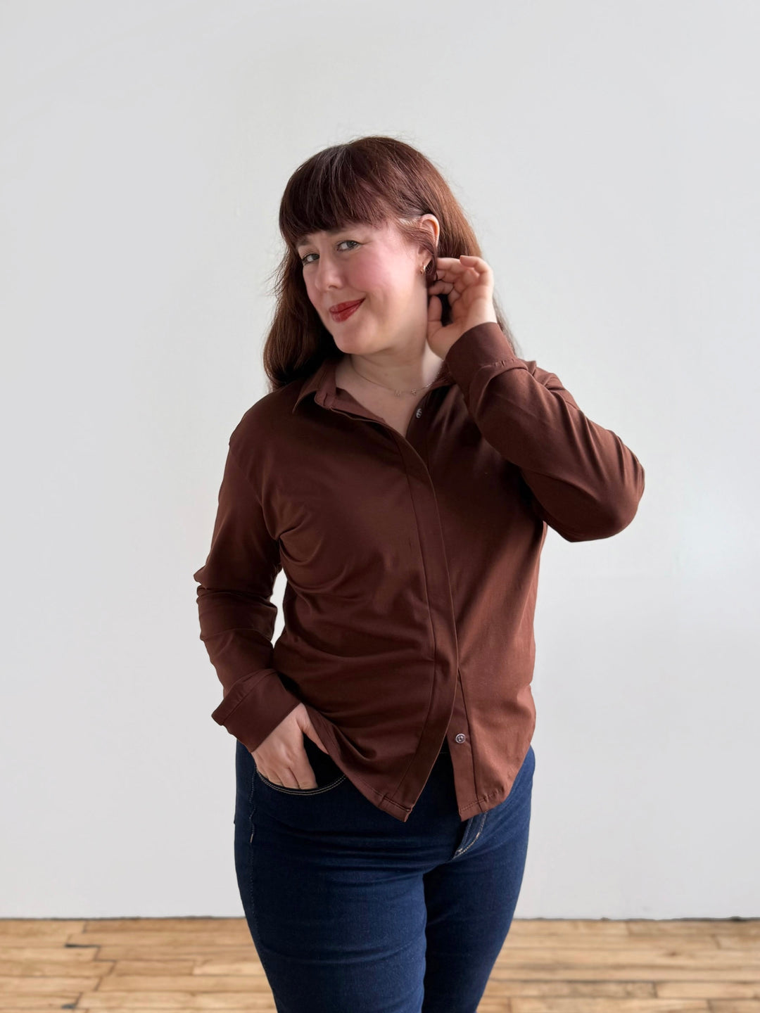 DEVON blouse in Burnt Cedar