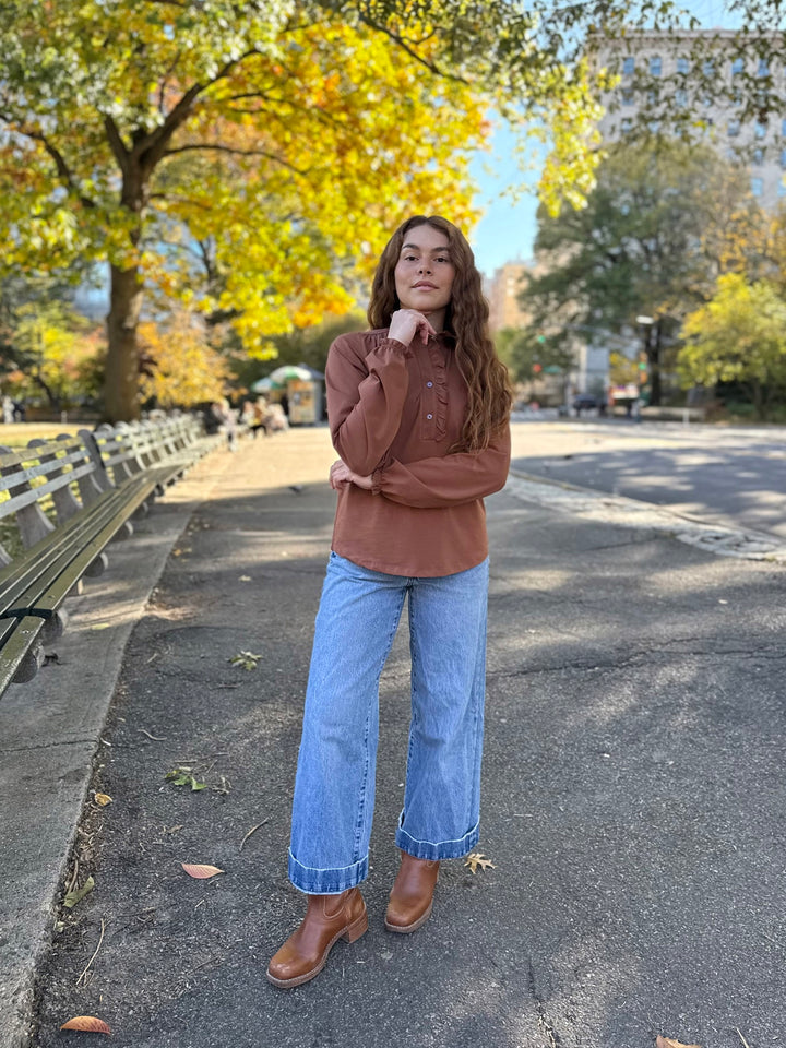 SEZANE top in Cacao Brown