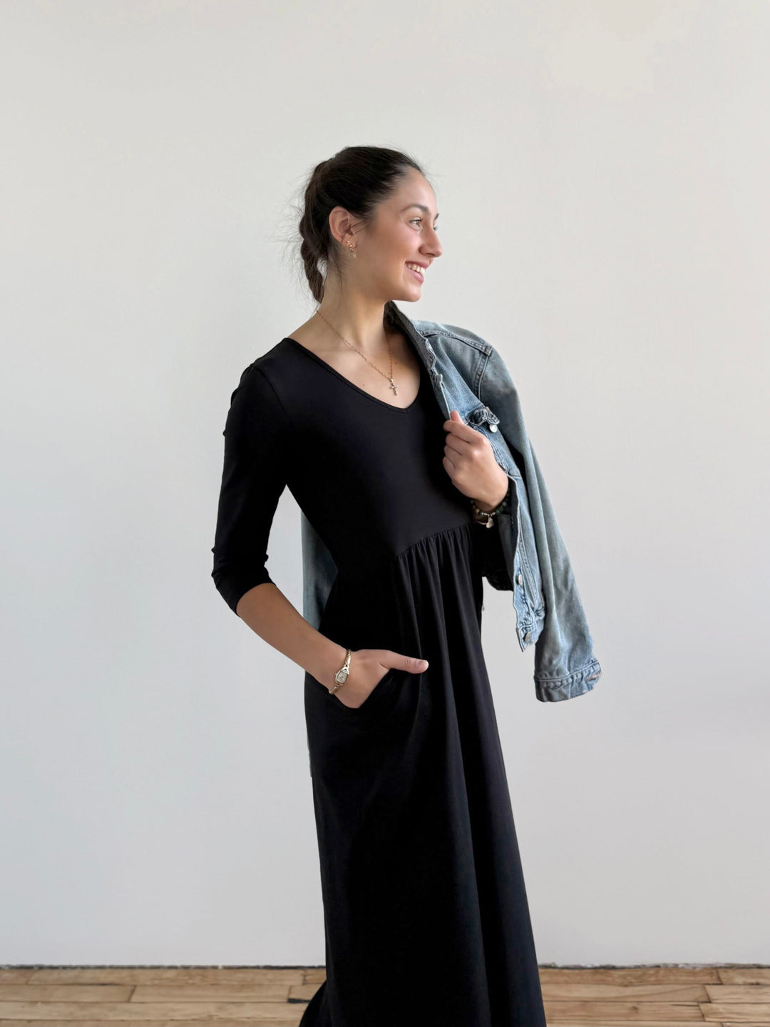 BRIE maxi dress in Black