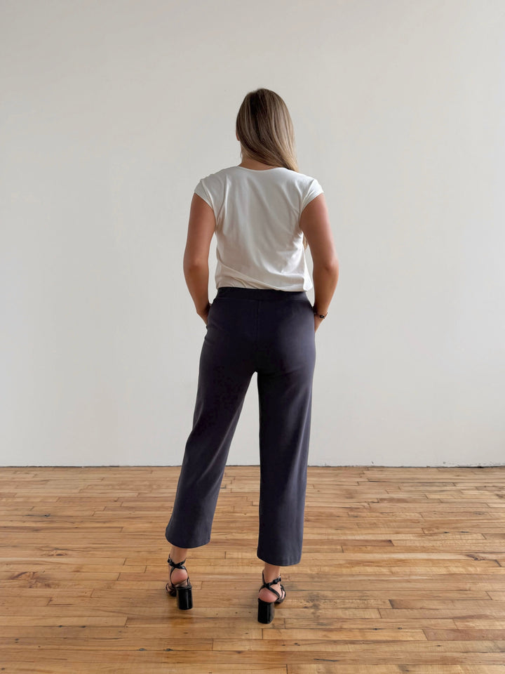 PATRICIA heavy-knit pants in Gunmetal