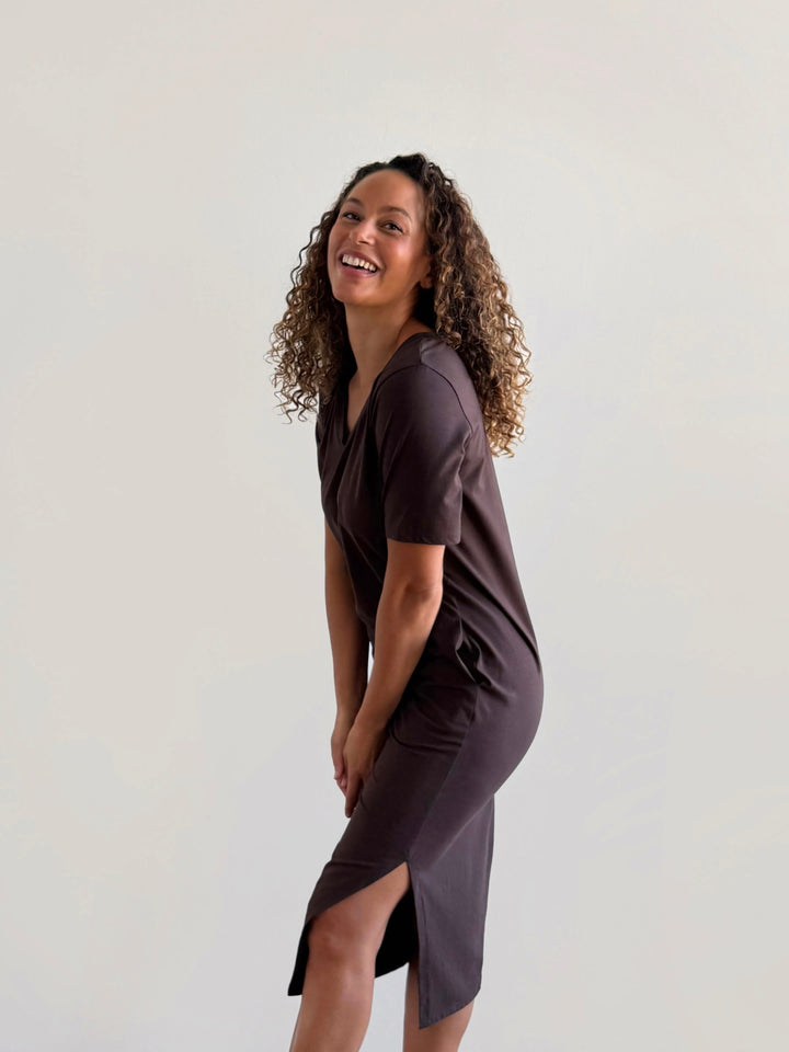 PALOMA dress in Ebony Brown