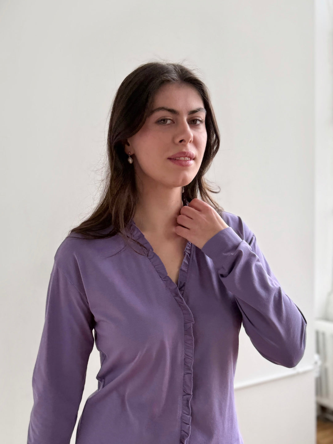 PIETRA jersey top in Purple Haze – Elegantees