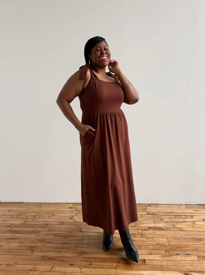 VERONA dress in Burnt Cedar