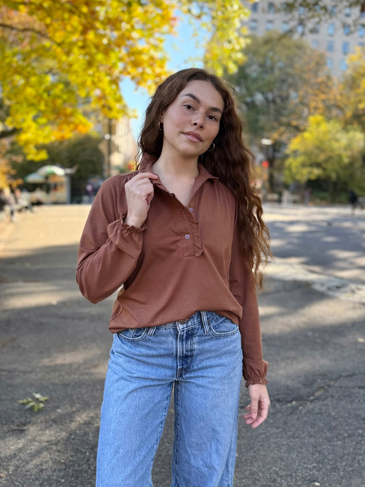 SEZANE top in Cacao Brown