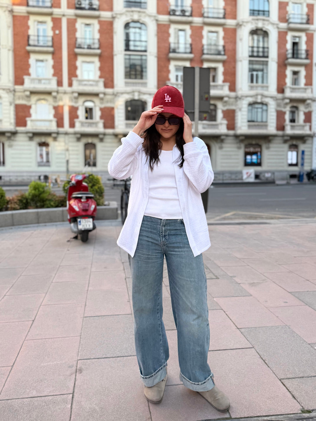 PRADO gauze top in White