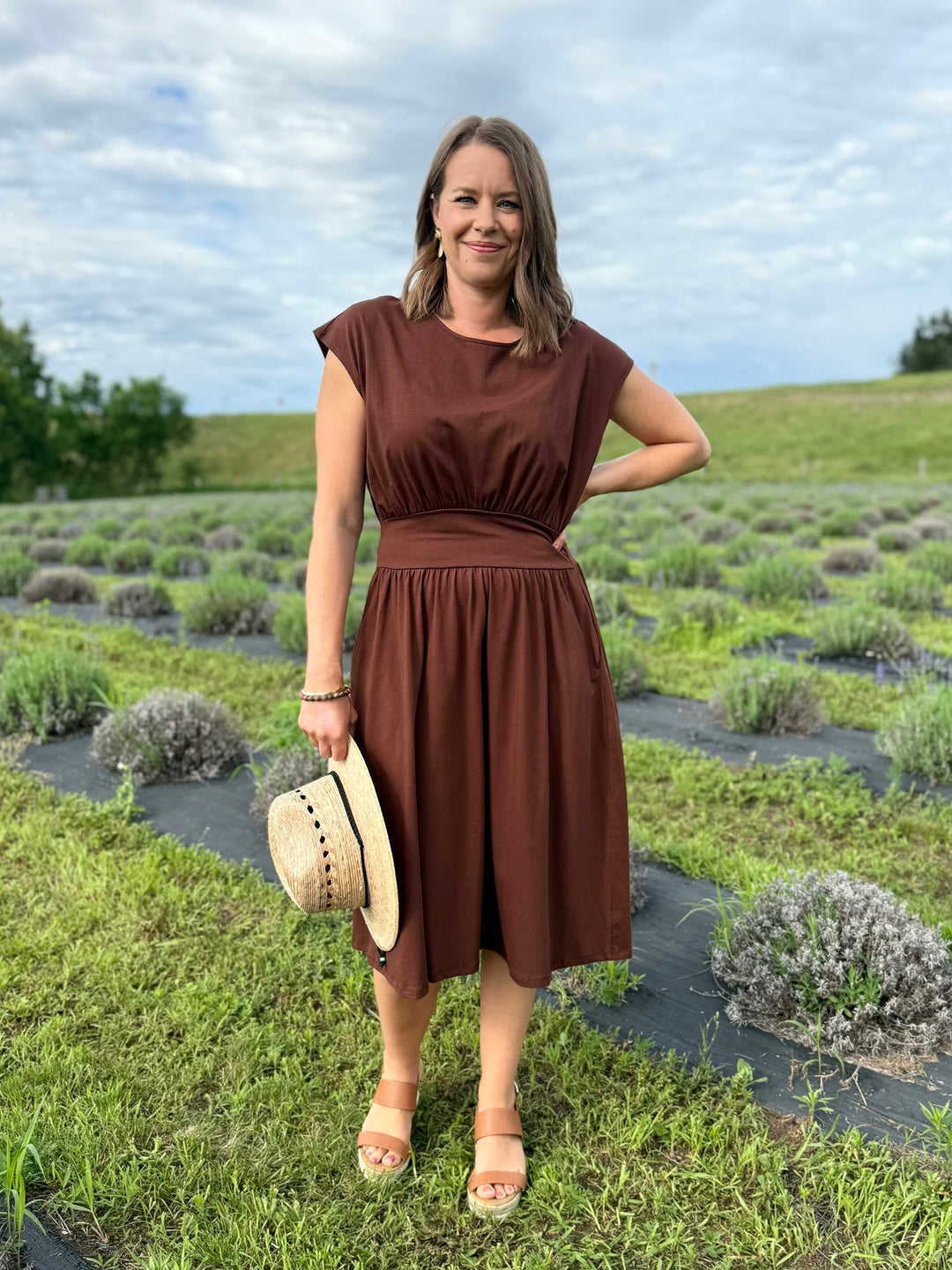 CATHERINE dress in Burnt Cedar