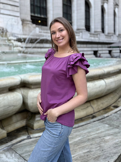 LILOU top in Deep Lilac